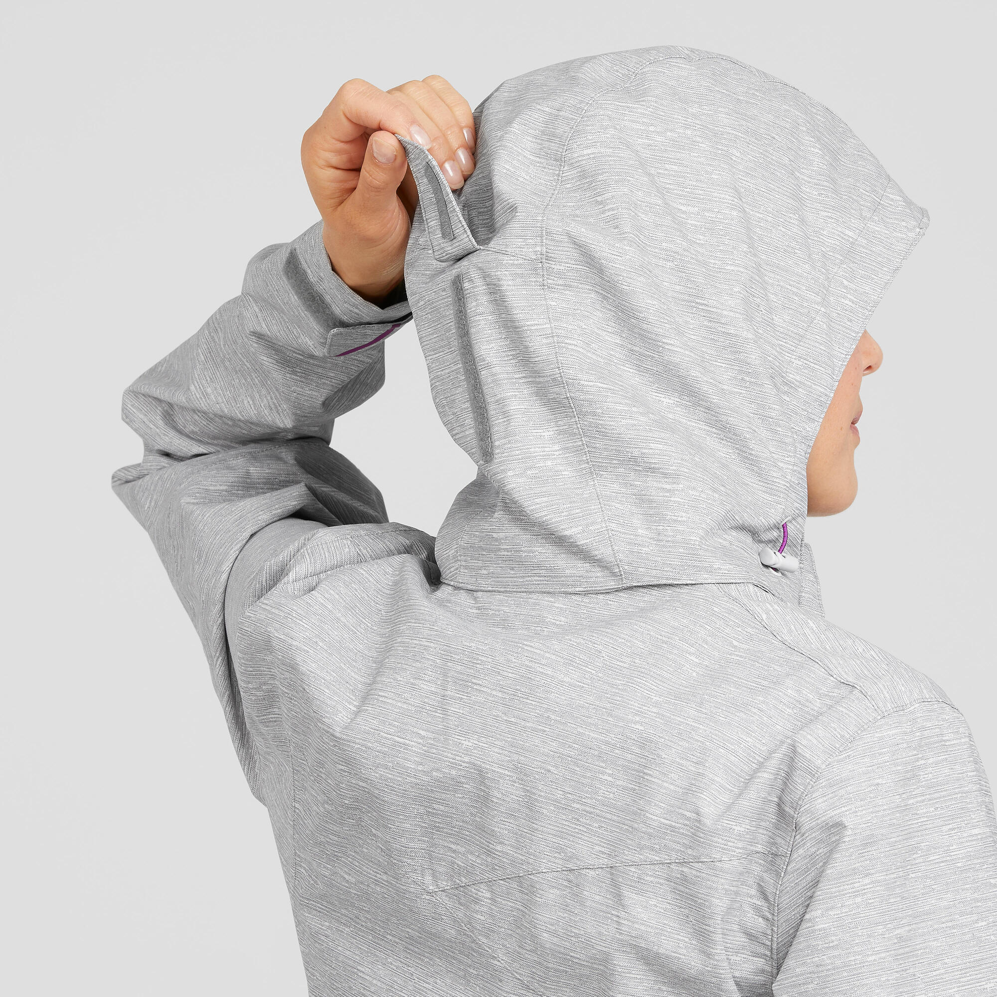 Quechua Women's MH100 Waterproof Hiking Rain Jacket - Image 3