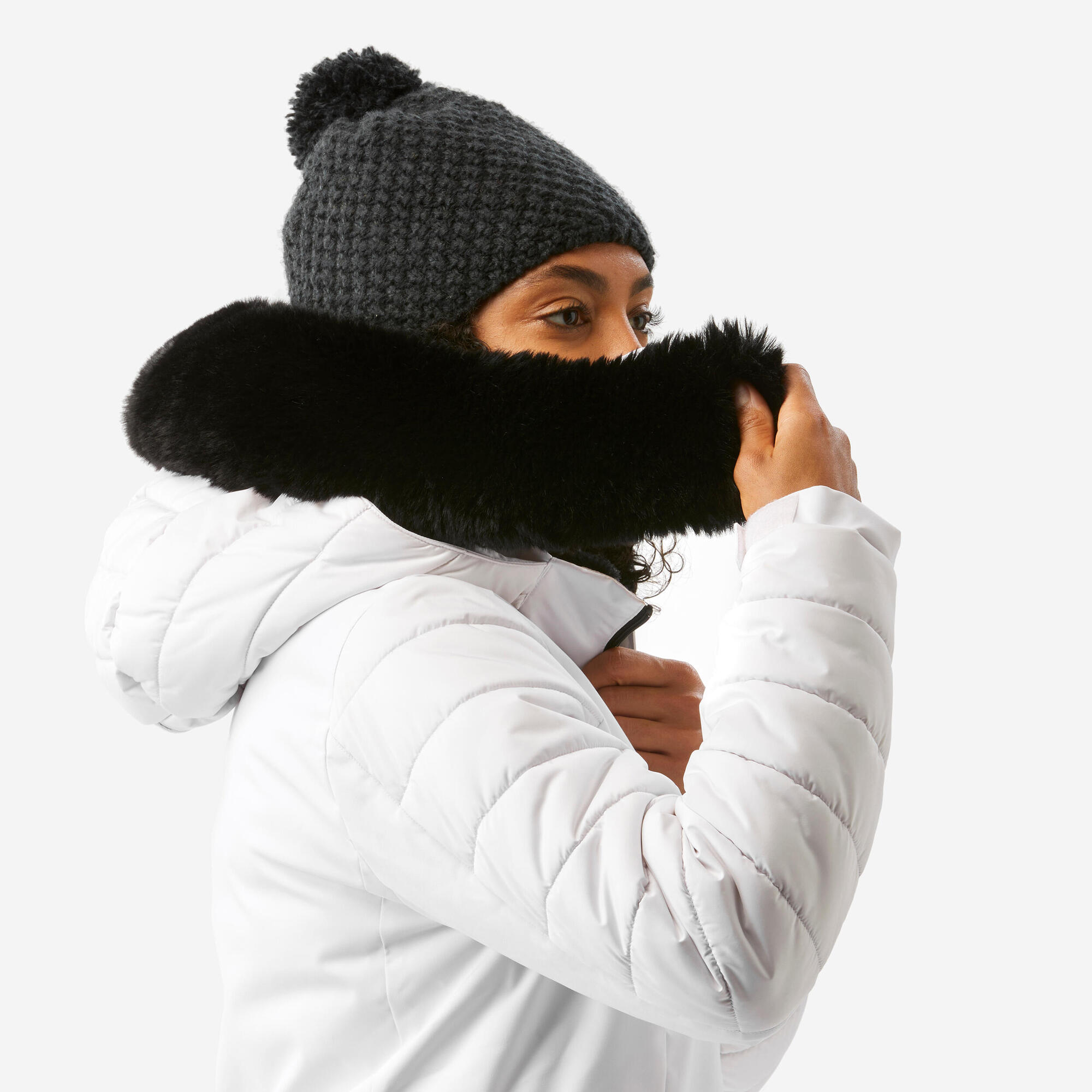 Wedze Women's 100 Mid-Length Warm Ski Jacket - Image 8