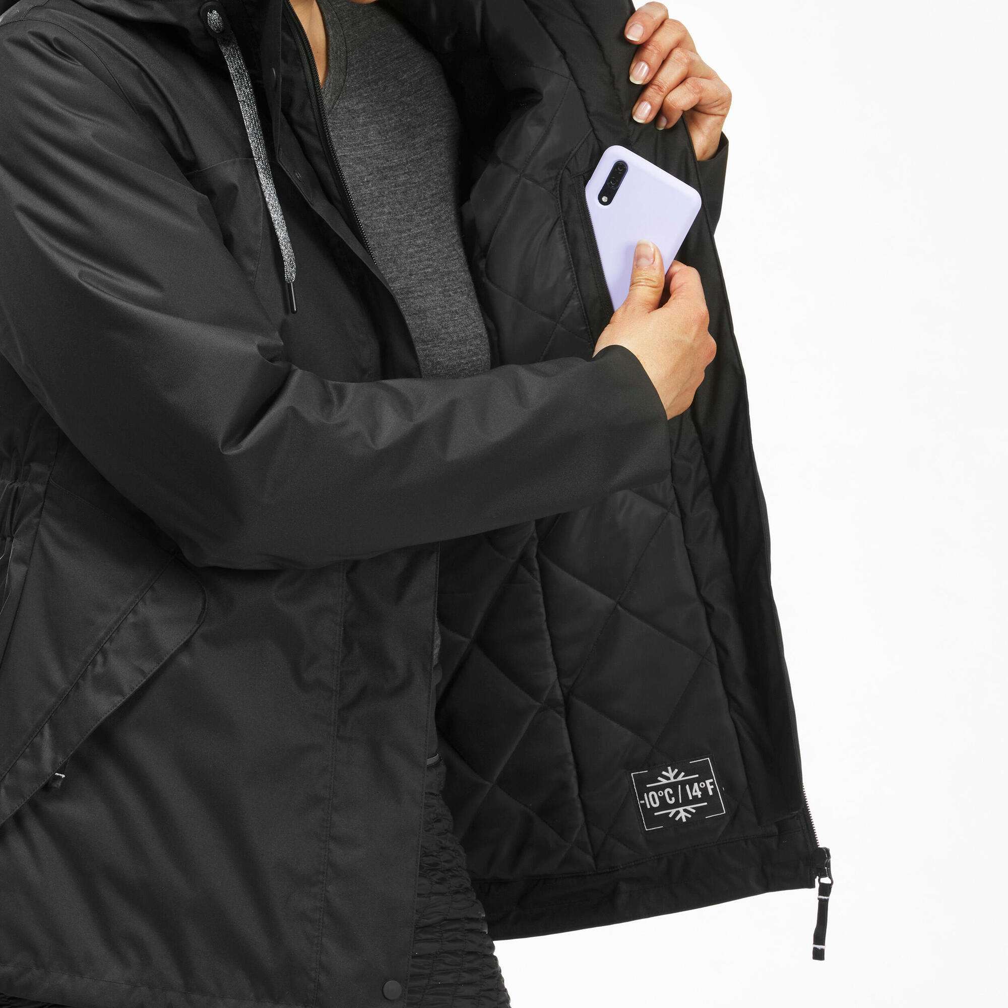 Quechua Women's hiking waterproof winter jacket - SH500 14°F - Image 7