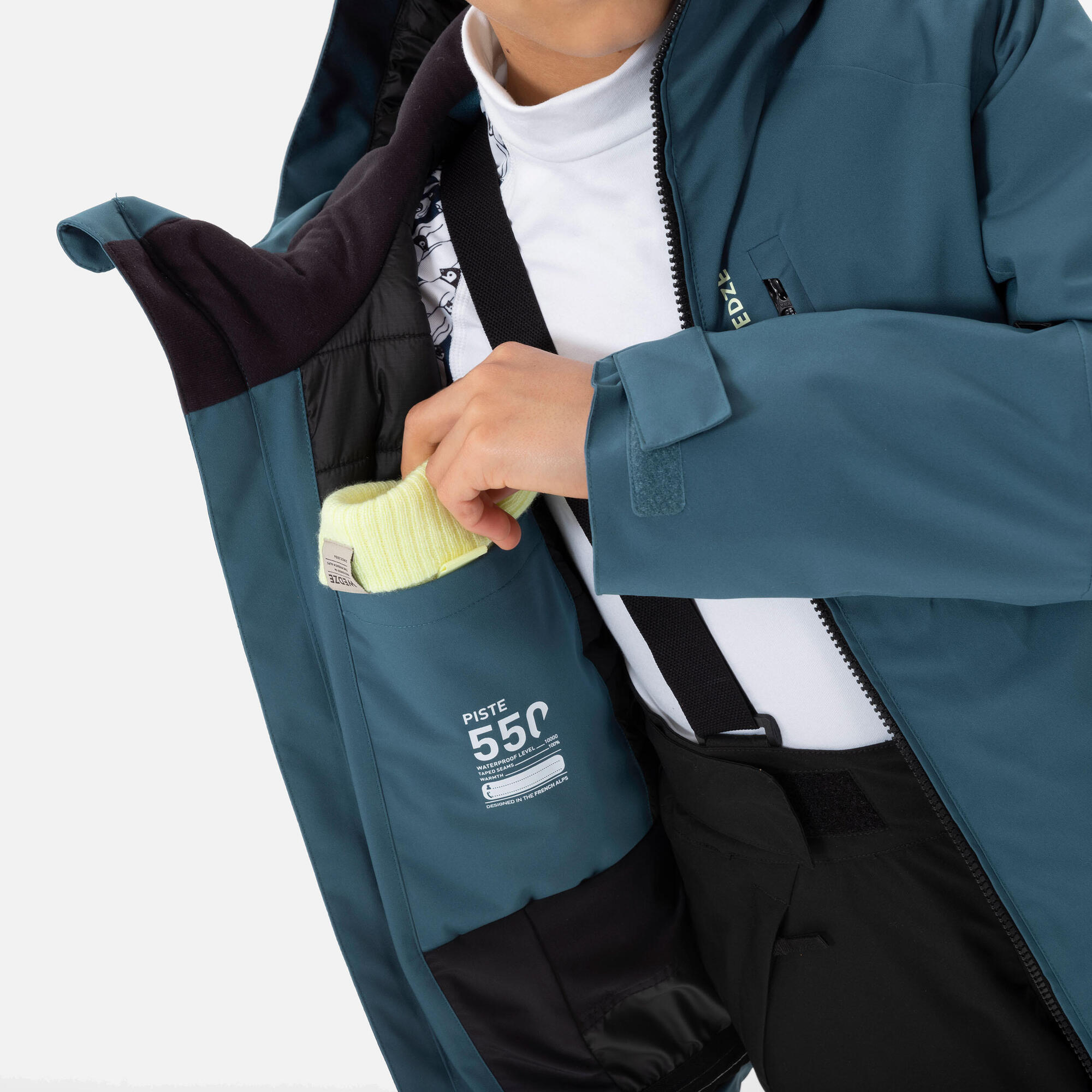 Wedze Kids' 550 Warm Waterproof Ski Jacket - Image 5