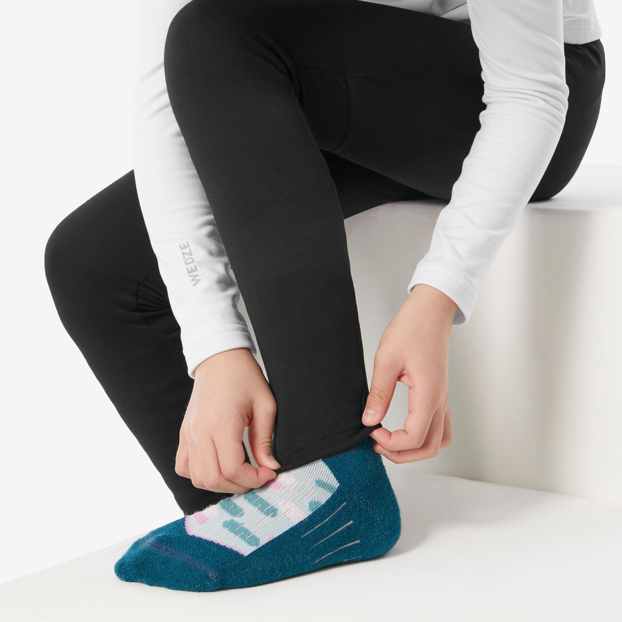 Wedze Kids' BL500 Thermal Ski Base Layer Bottom - Image 5