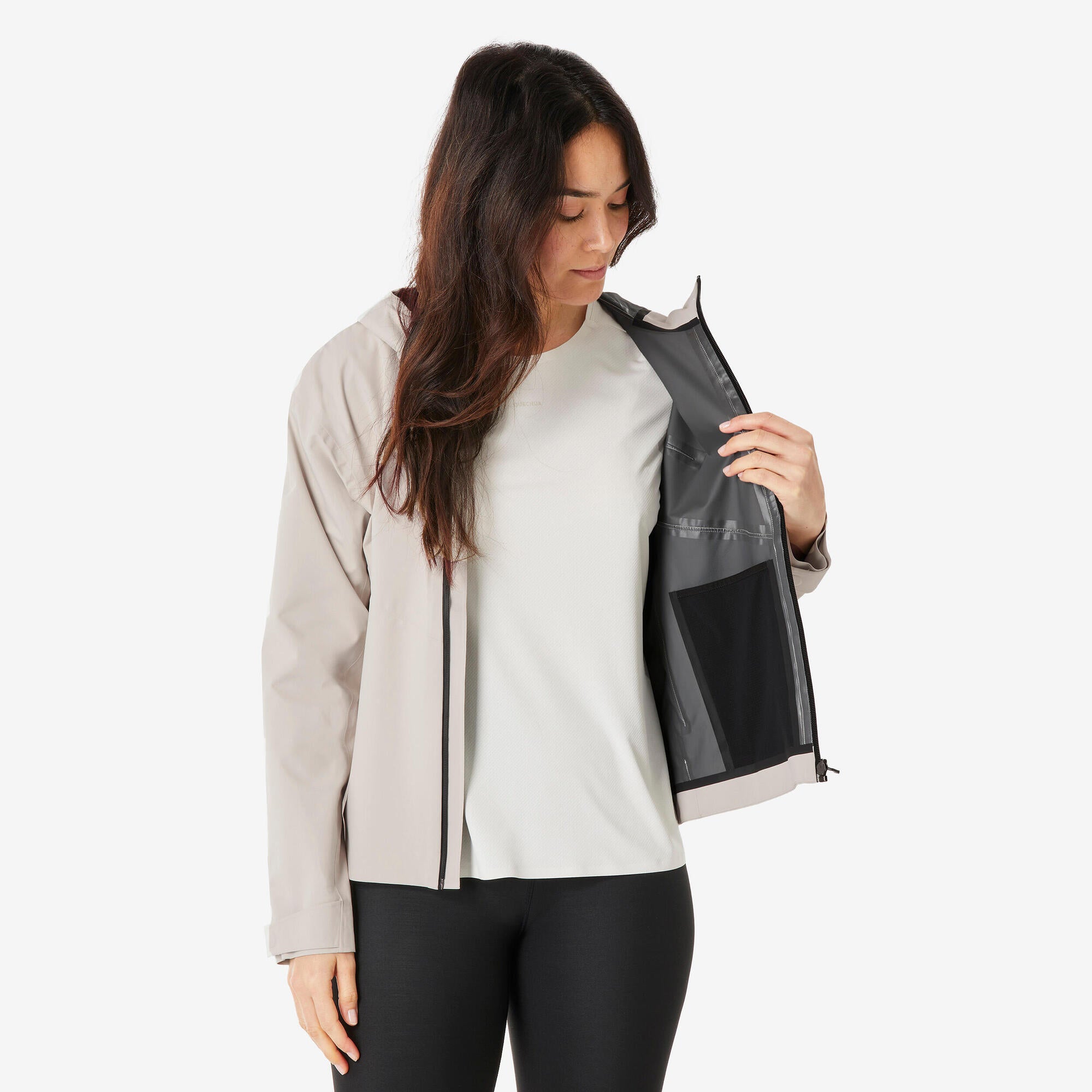 Quechua Women's MH100 Lightweight Waterproof Hiking Jacket - Image 6