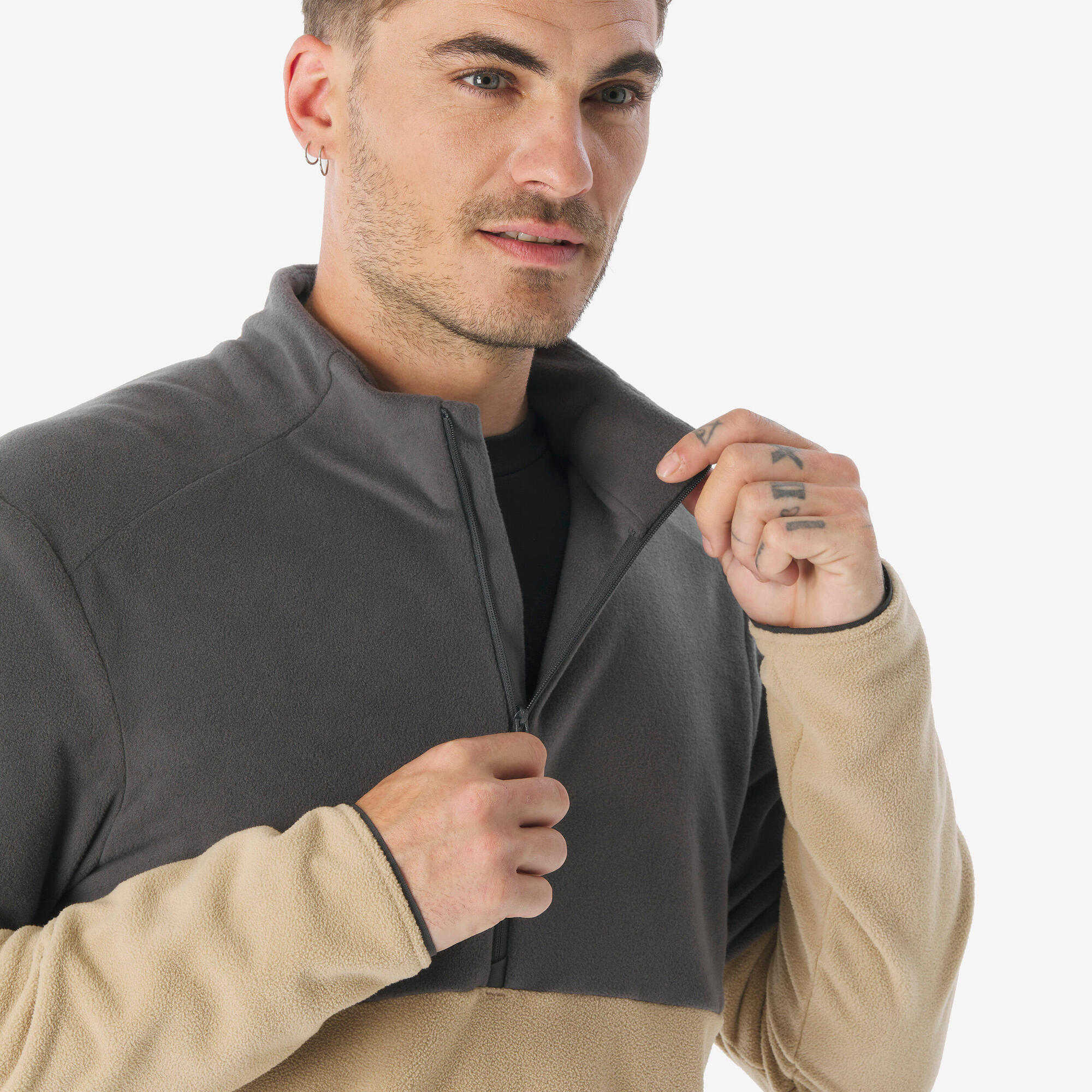 Quechua Men's MH500 Half-Zip Hiking Fleece - Image 4